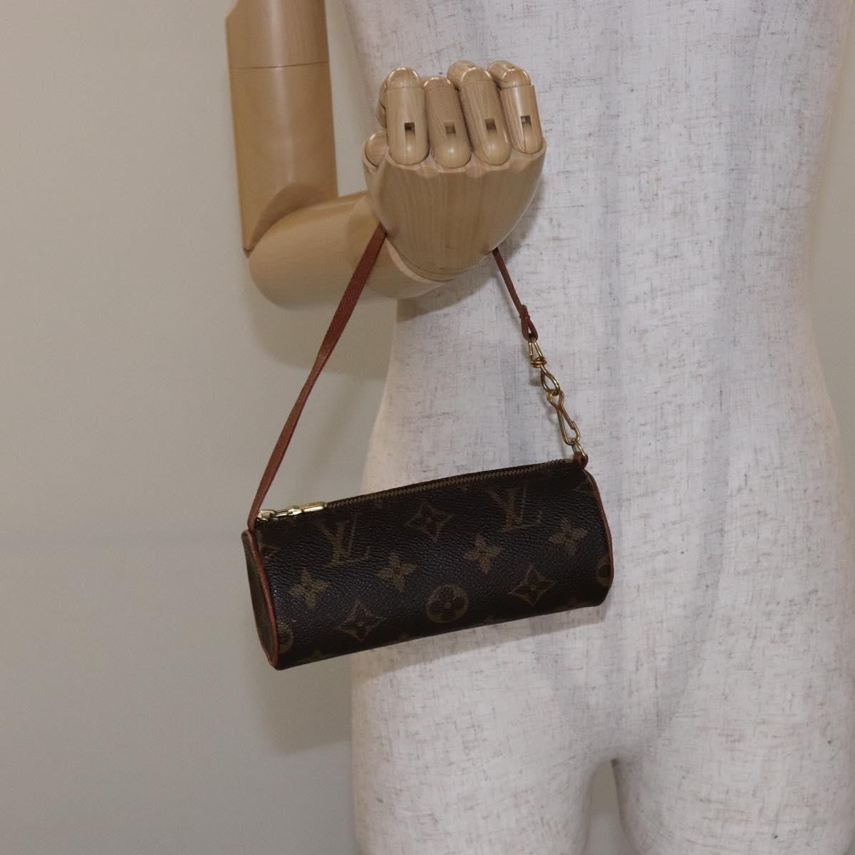 Louis Vuitton Papillon Pochette Monogram Canvas, BROWN, CANVAS, Handbag