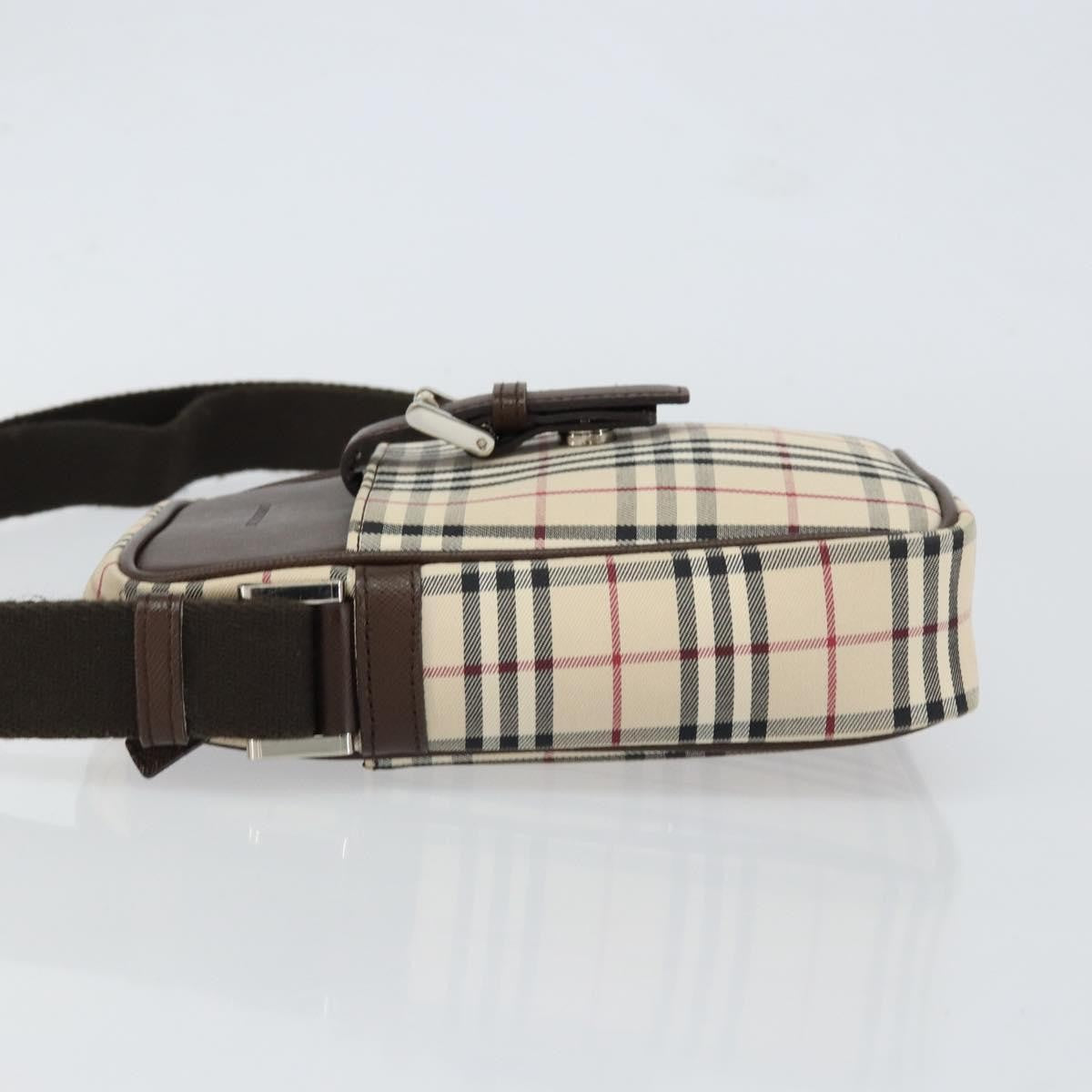 Burberry Nova check Shoulder bag Canvas and Leather, BEIGE, CANVAS, Shoulder bag