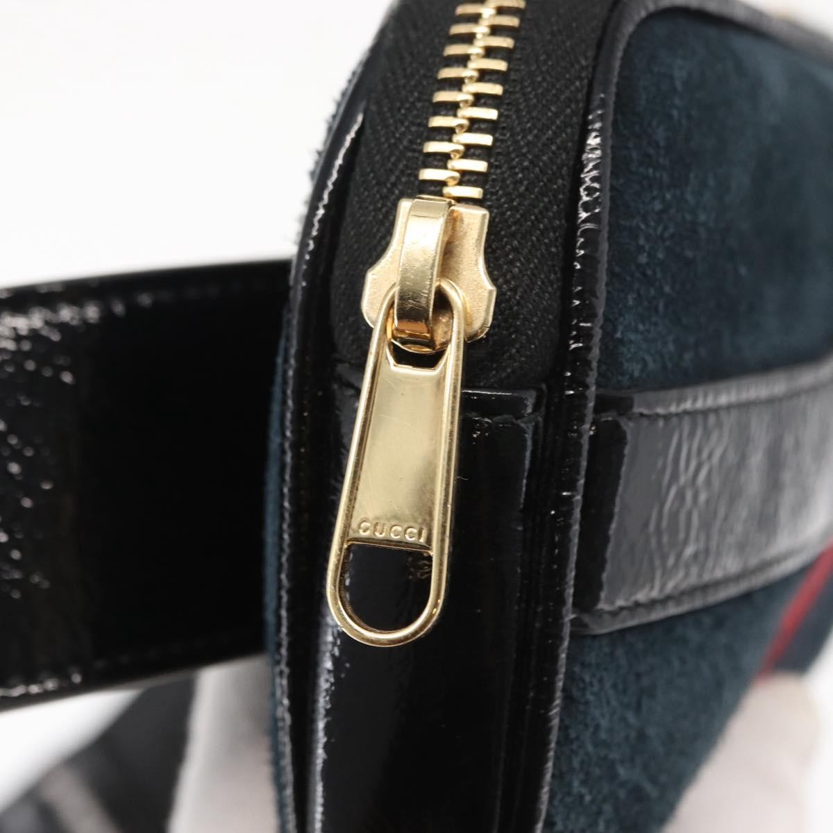 Gucci Ophidia Belt Bag Suede, NAVY, SUEDE, Shoulder bag