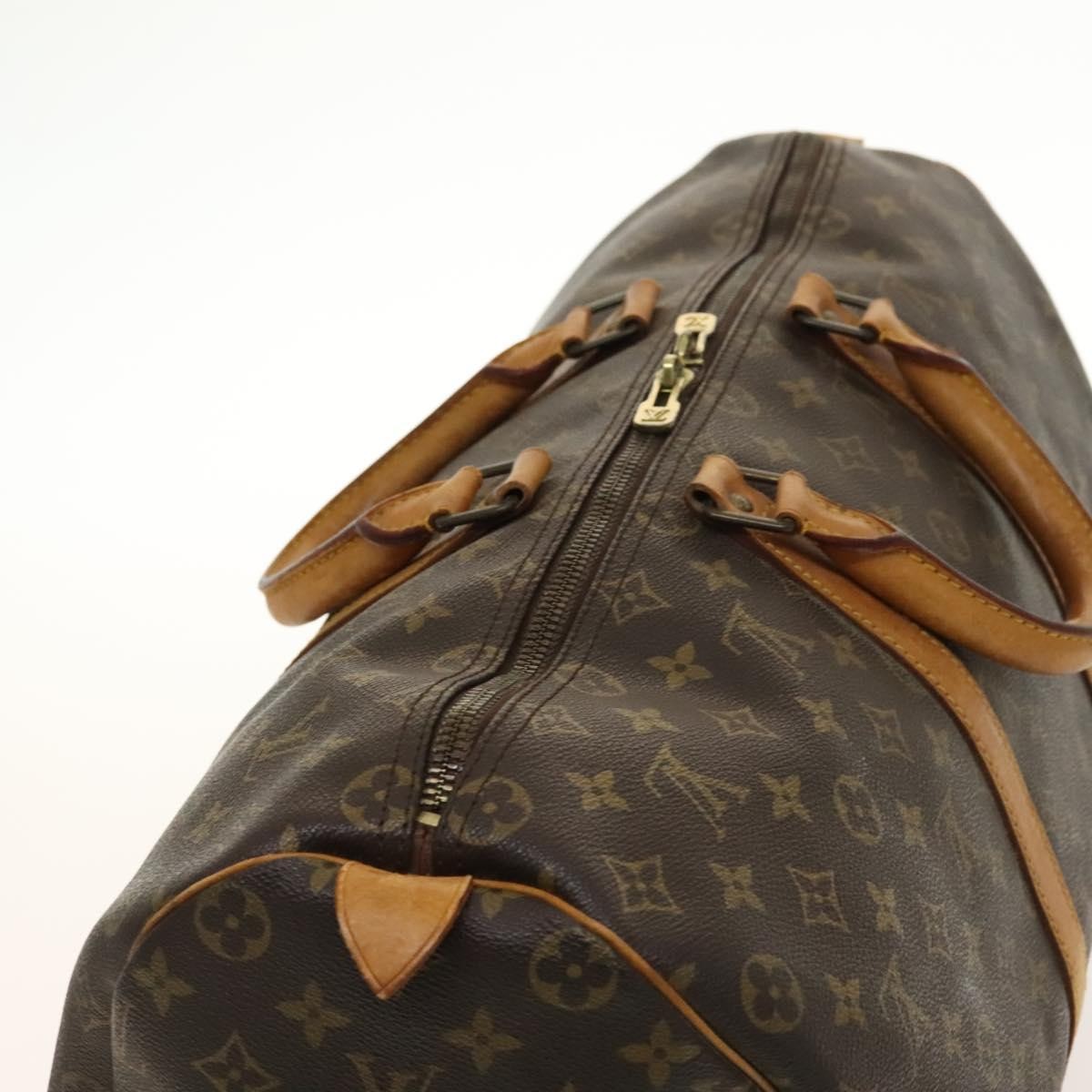 Louis Vuitton Keepall Bag Monogram Canvas, BROWN, CANVAS, Travel bag