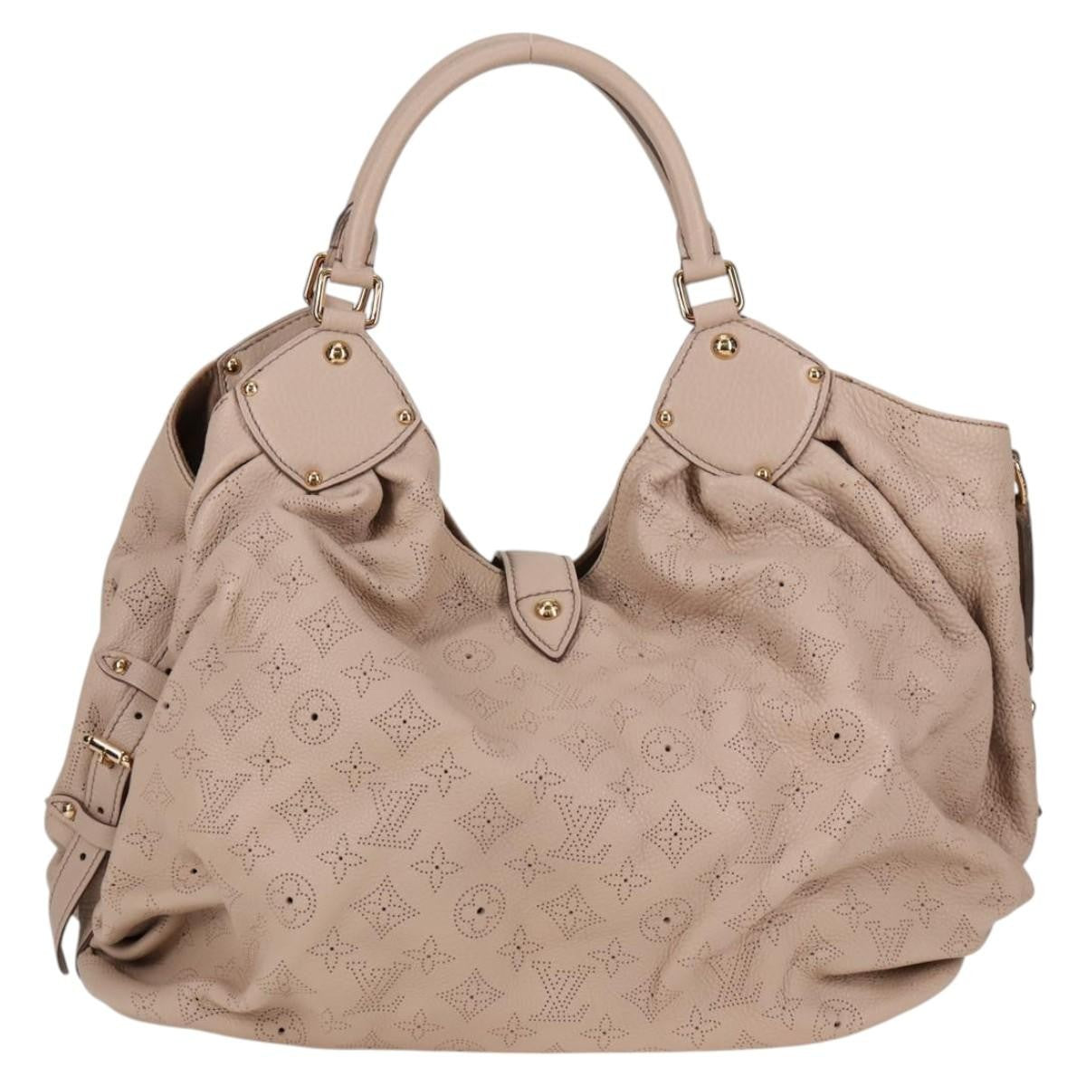 Louis Vuitton XL Hobo Mahina Leather, BEIGE, LEATHER, Tote bag