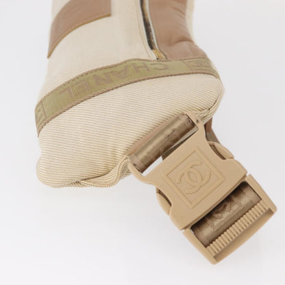 Chanel sports shoulder bag Coco mark, BEIGE, CANVAS, Shoulder bag