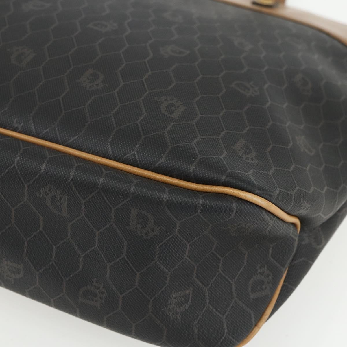 Christian Dior Vintage Honeycomb Tote Bag Canvas, BLACK, CANVAS, Tote bag