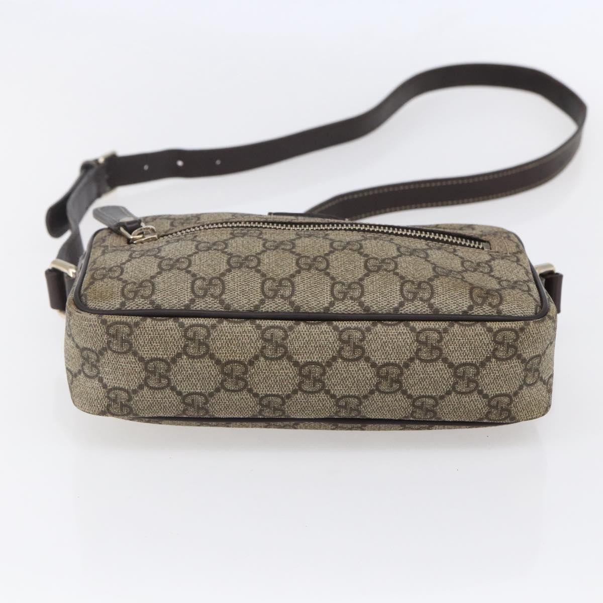 Gucci Front Zip Crossbody GG Canvas, BEIGE, CANVAS, Shoulder bag