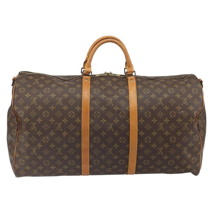 Louis Vuitton Keepall Bandouliere Bag Monogram Canvas, BROWN, CANVAS, Travel bag