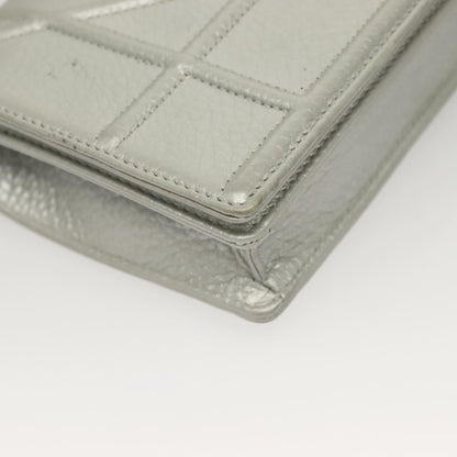 Christian Dior Diorama Wallet on Chain Leather, SILVER, LEATHER, Wallets