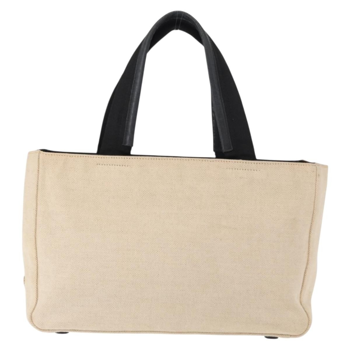 Prada Vintage Handbag Canvas, BEIGE, CANVAS, Handbag