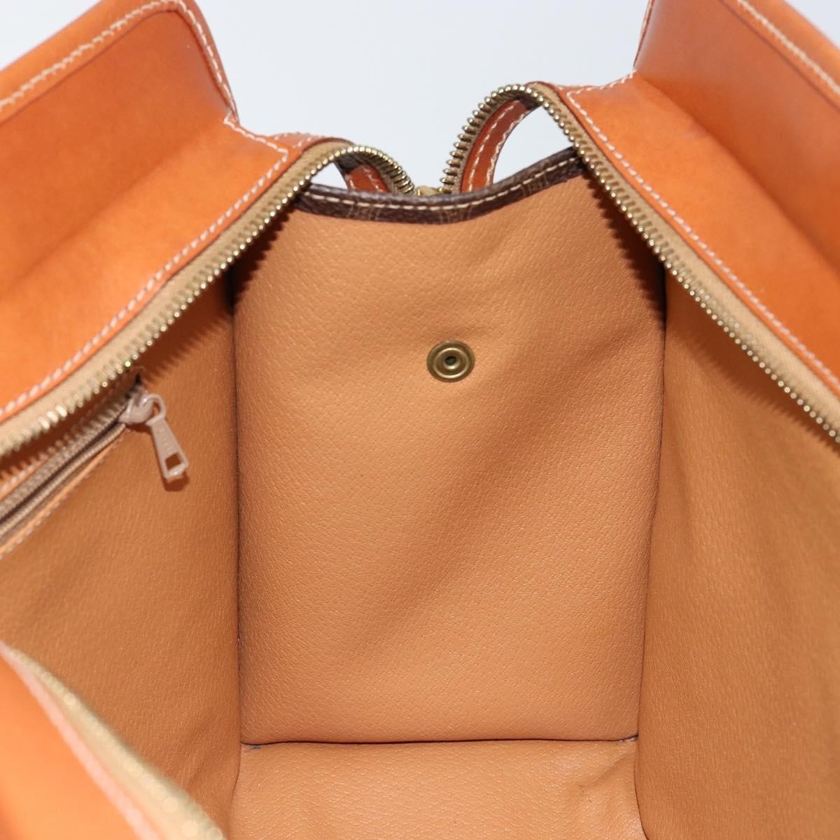 Celine Vintage Macadam Tote bag Canvas and Leather, BROWN, CANVAS, Tote bag