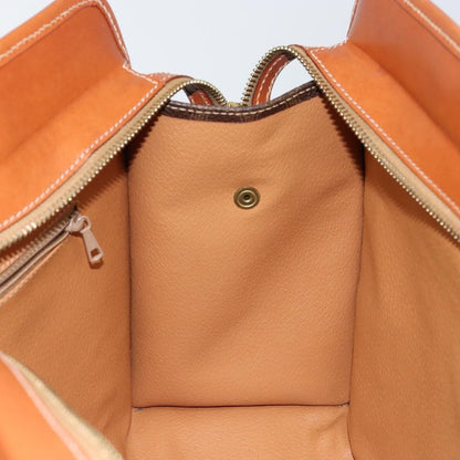 Celine Vintage Macadam Tote bag Canvas and Leather, BROWN, CANVAS, Tote bag