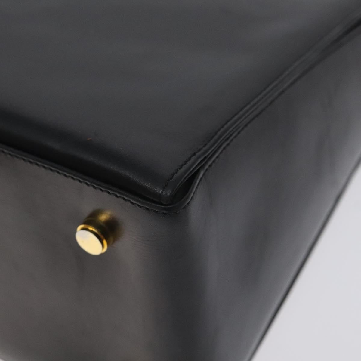 Salvatore Ferragamo Convertible Top Handle Bag Leather, BLACK, LEATHER, Handbag