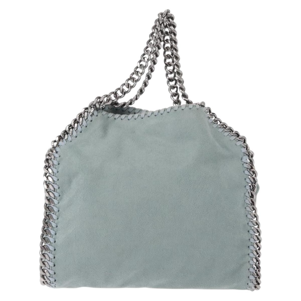 Stella McCartney Falabella Fold Over Bag Shaggy Deer, BLUE, SUEDE, Shoulder bag