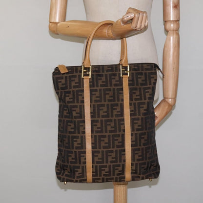 Fendi Vintage Top Handle Bag Zucca canvas, BLACK, CANVAS, Tote bag