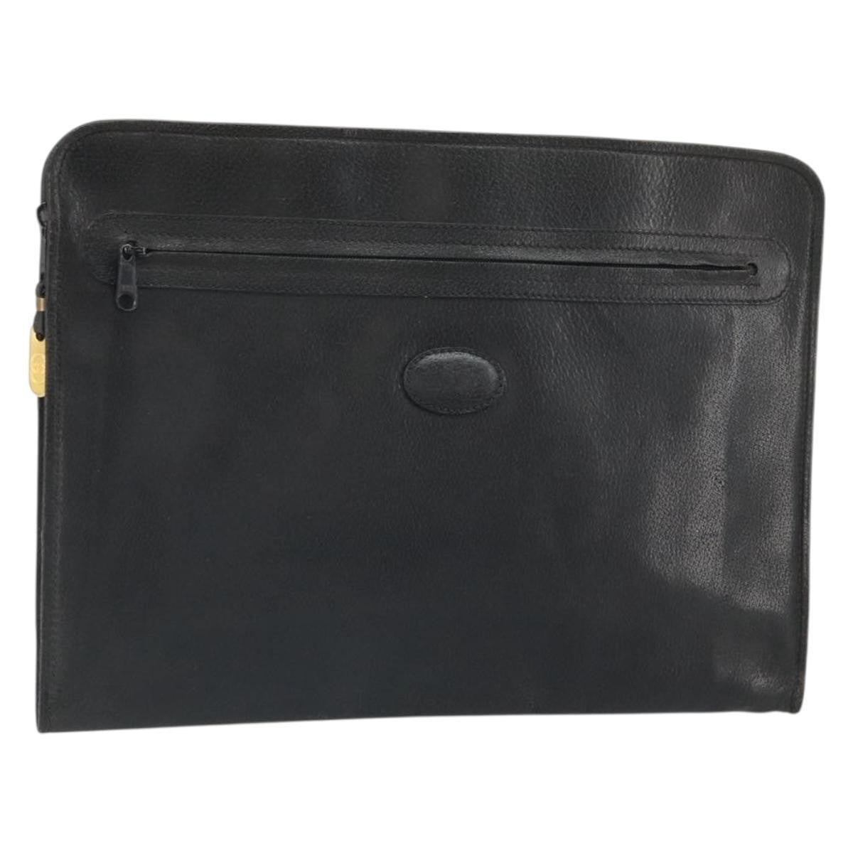 Gucci Vintage clutch Bag Leather, BLACK, LEATHER, Clutche & pouche