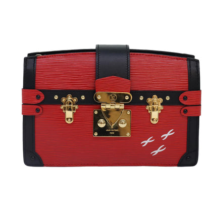 Louis Vuitton Trunk Clutch Epi Leather, RED, LEATHER, Clutche & pouche