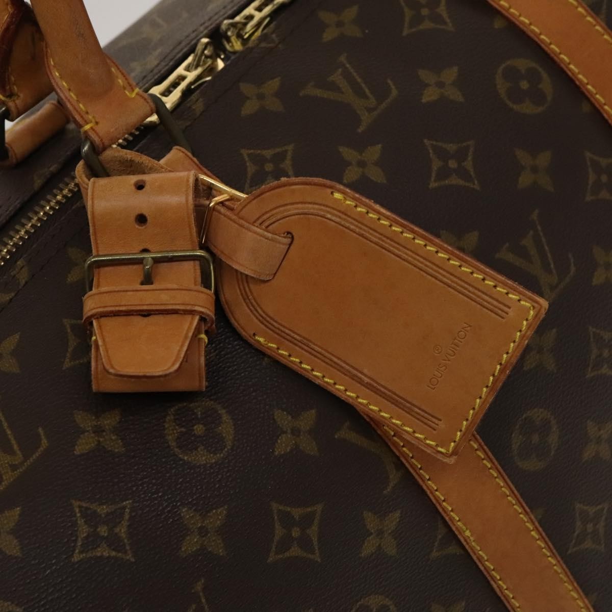 Louis Vuitton Keepall Bag Monogram Canvas, BROWN, CANVAS, Travel bag
