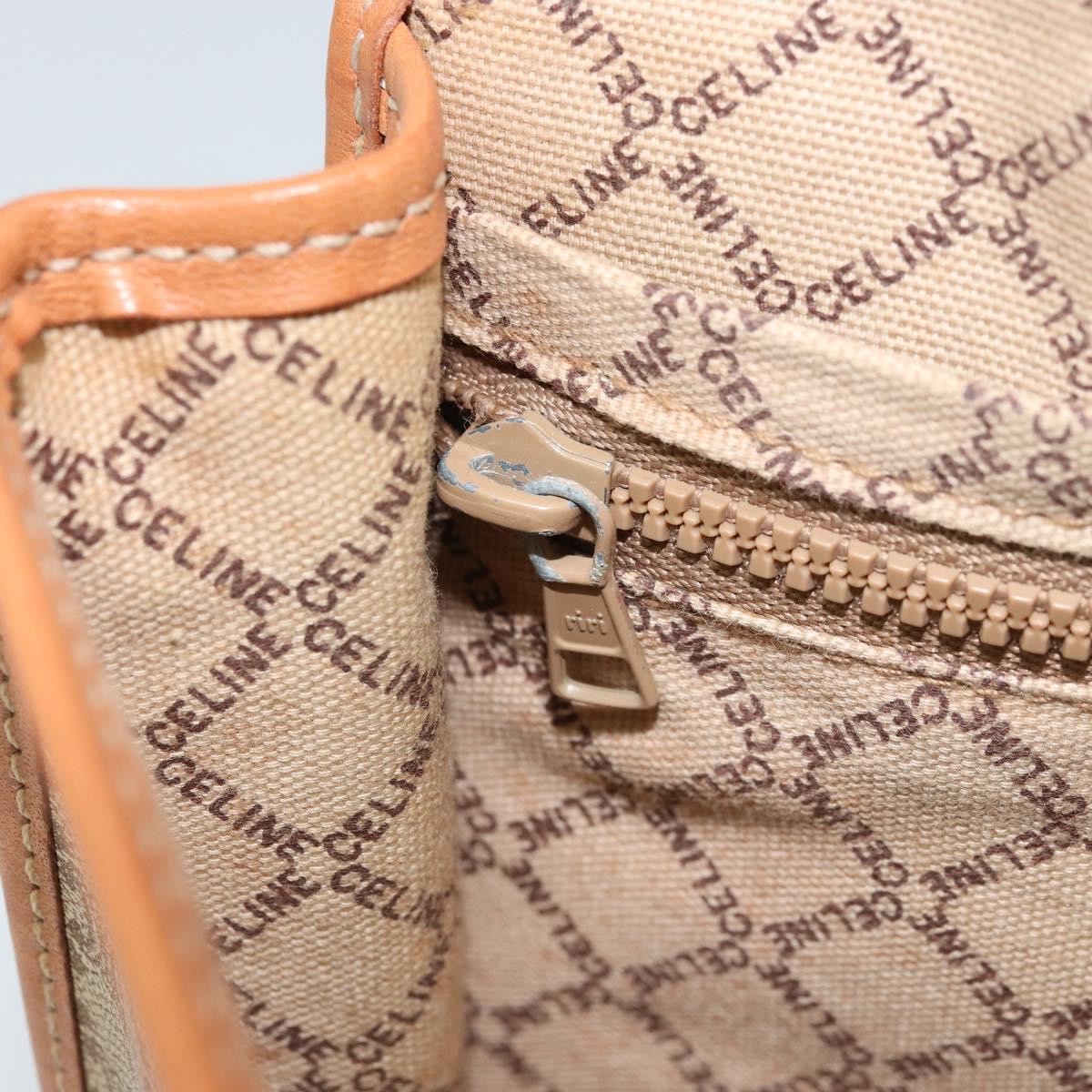 Celine Macadam Pochette Canvas and Leather, BEIGE, CANVAS, Clutche & pouche