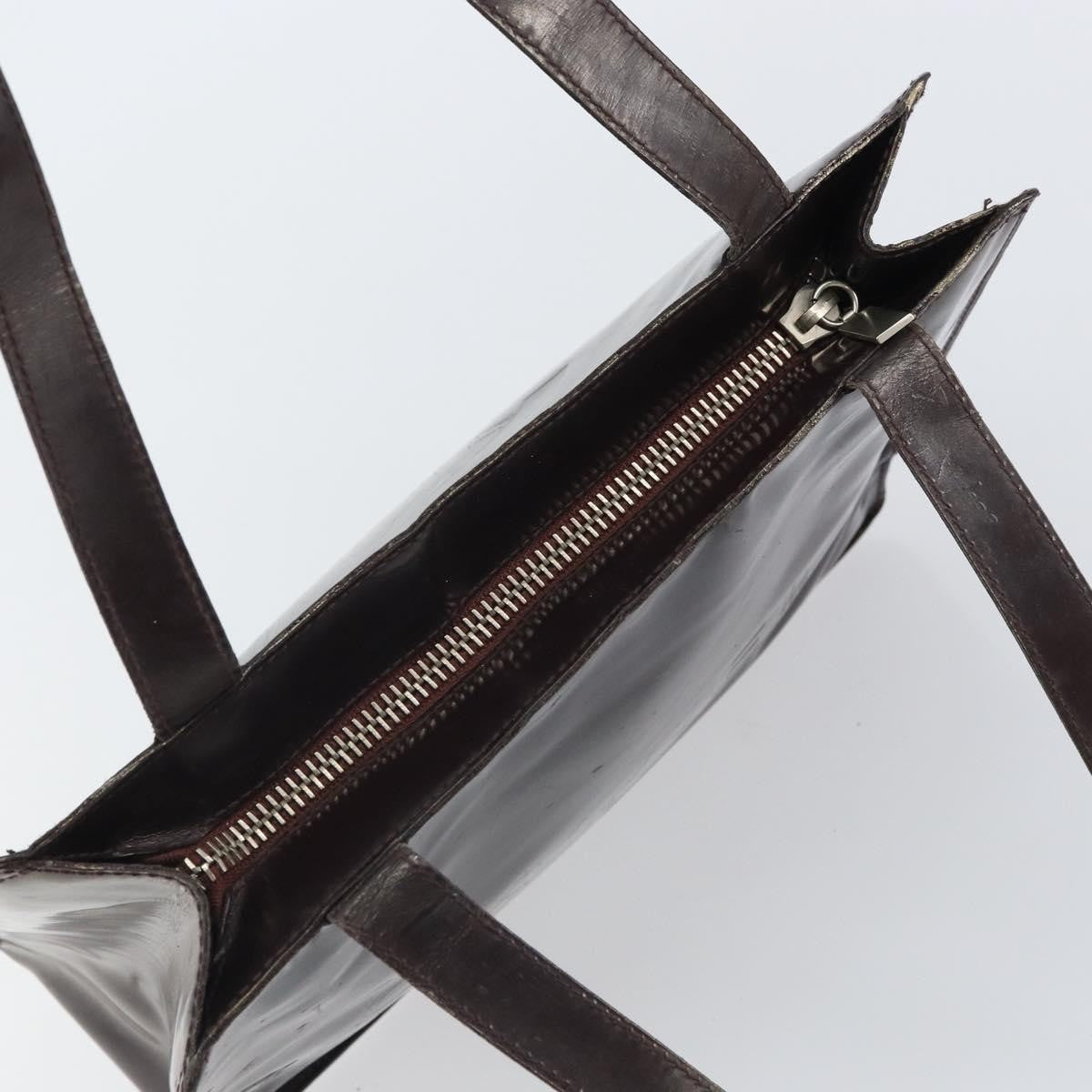 Chanel Vintage Tote Patent leather, BROWN, PATENT_LEATHER, Tote bag