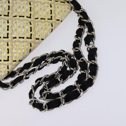Chanel Just Mademoiselle Bag Woven Stitch Patent, BEIGE, PATENT_LEATHER, Handbag