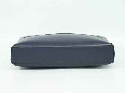 Louis Vuitton Brooks Briefcase Epi Leather, NAVY, LEATHER, Briefcase