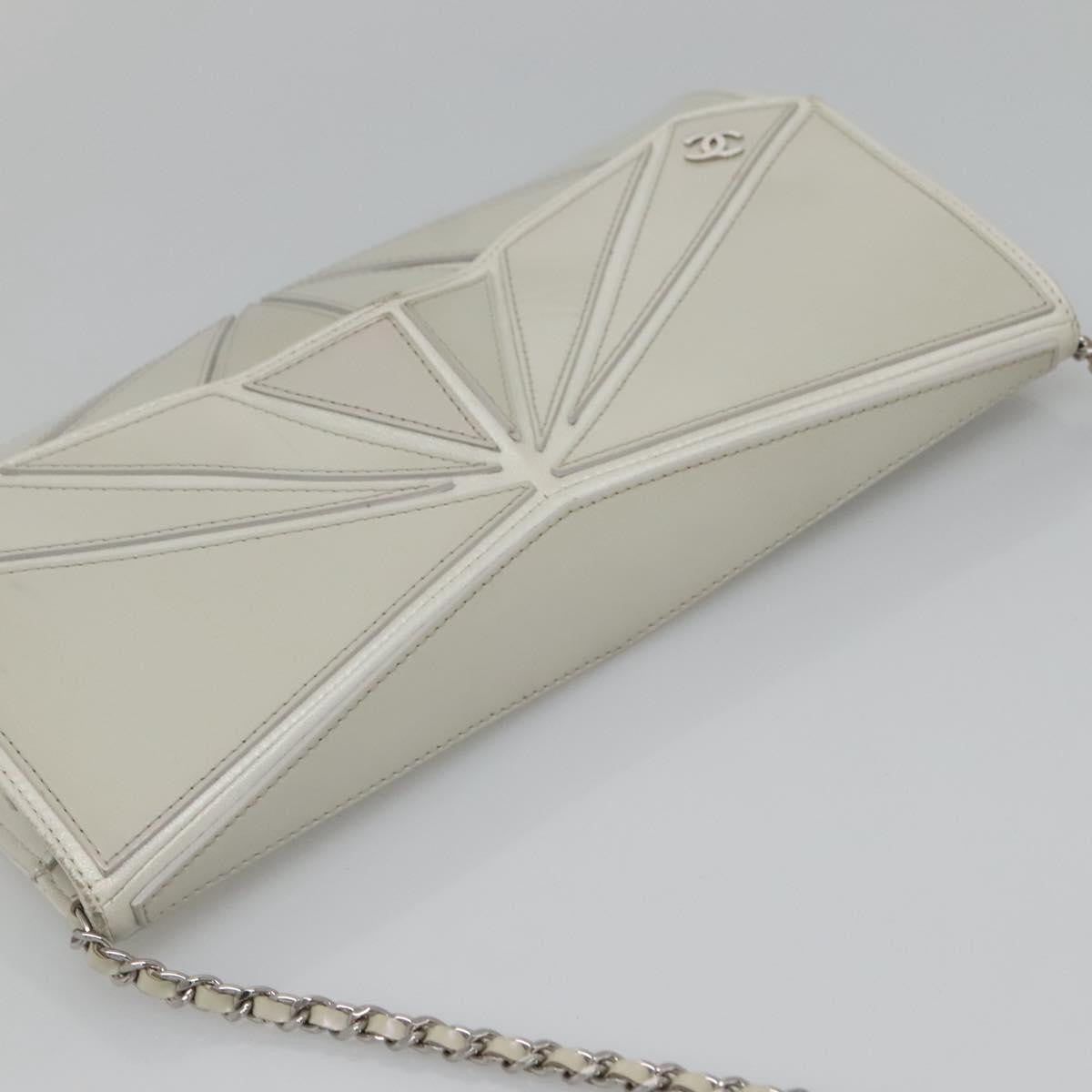 Chanel Midnight Swim Clutch Leather, GRAY, LEATHER, Clutche & pouche
