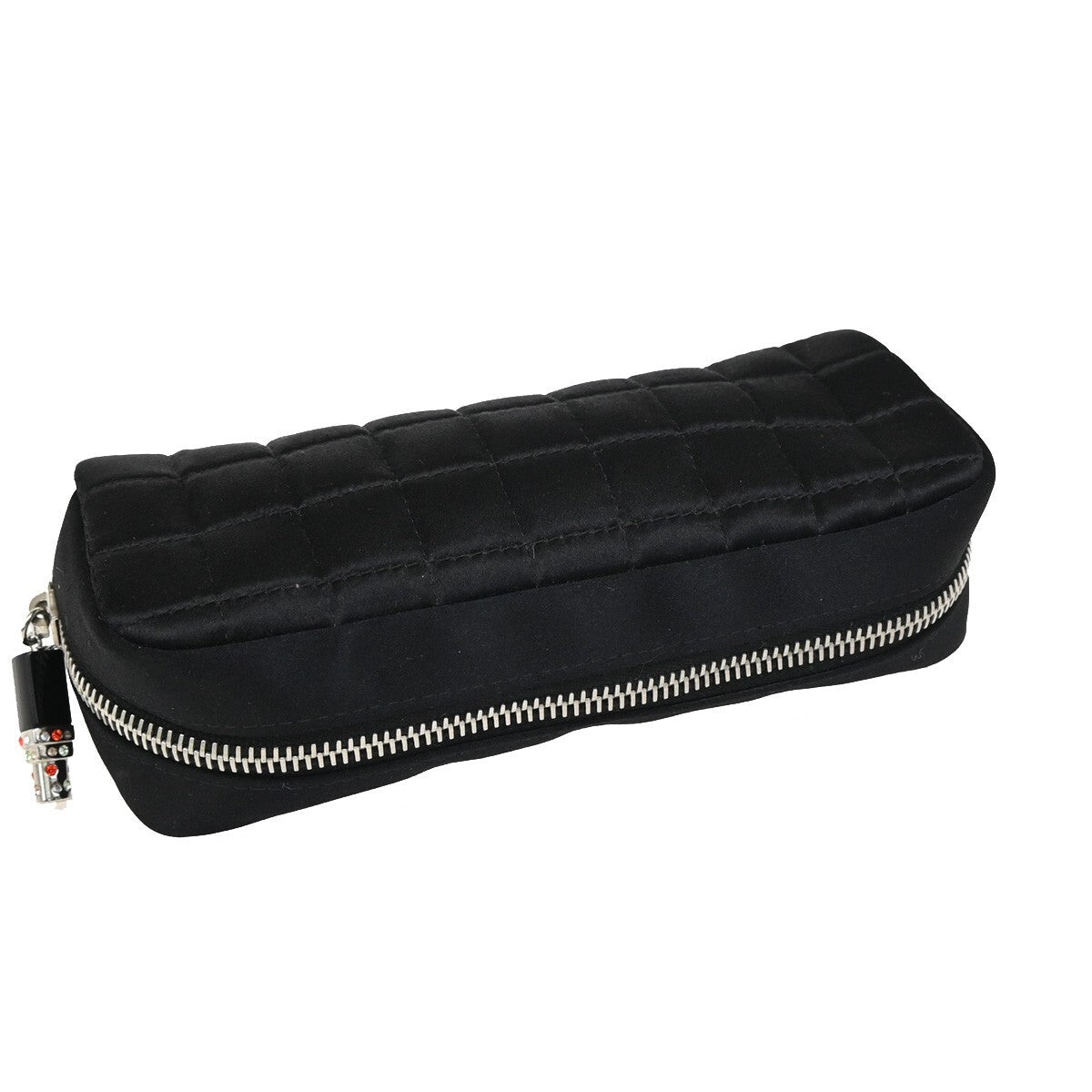 Chanel Chocolate Bar Clutch Nylon, BLACK, NYLON, Clutche & pouche