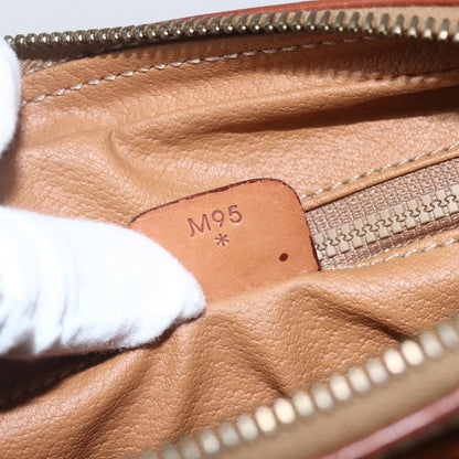 Celine Macadam Pochette Canvas and Leather, BROWN, PVC, Clutche & pouche