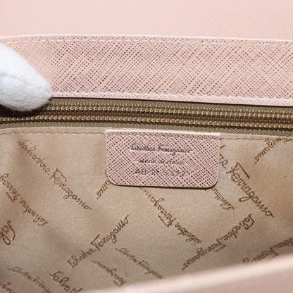Salvatore Ferragamo Gancini Shoulder Bag Leather, PINK, LEATHER, Shoulder bag