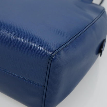 Celine Circle Logo Handbag Leather, BLUE, LEATHER, Handbag