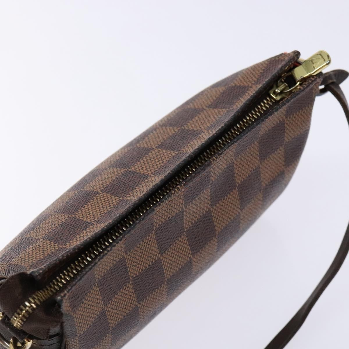 Louis Vuitton Trousse Make Up Bag Damier, BROWN, CANVAS, Clutche & pouche