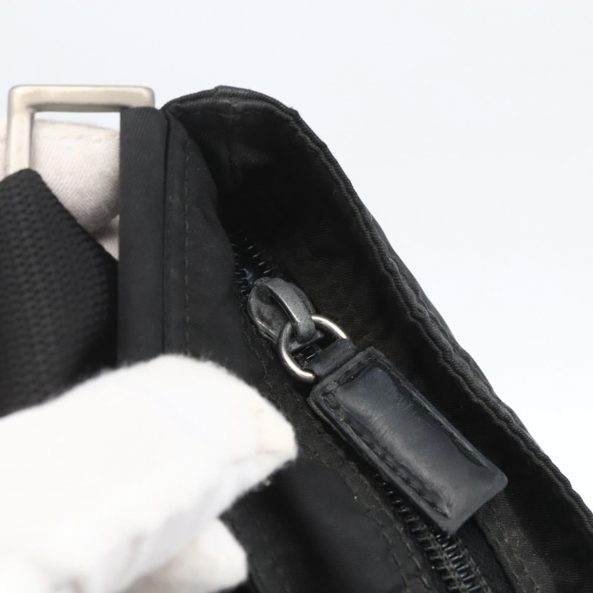 Prada Zip Top Messenger Bag Tessuto, BLACK, NYLON, Shoulder bag
