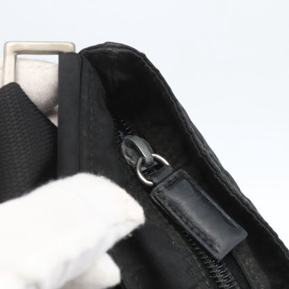Prada Zip Top Messenger Bag Tessuto, BLACK, NYLON, Shoulder bag