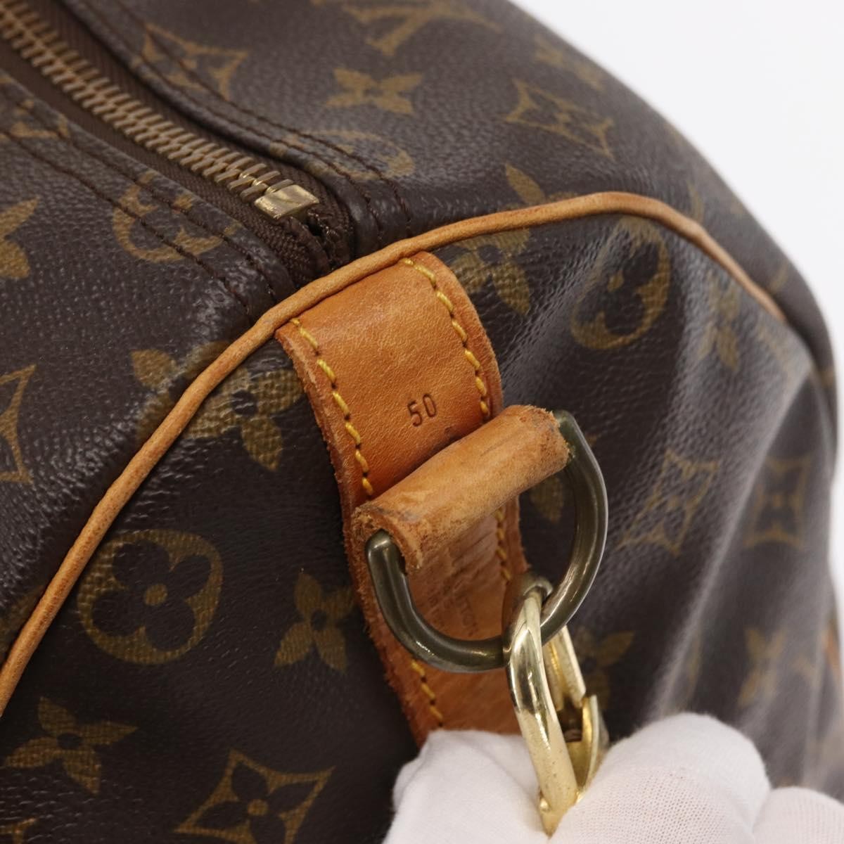 Louis Vuitton Keepall Bandouliere Bag Monogram Canvas, BROWN, CANVAS, Travel bag