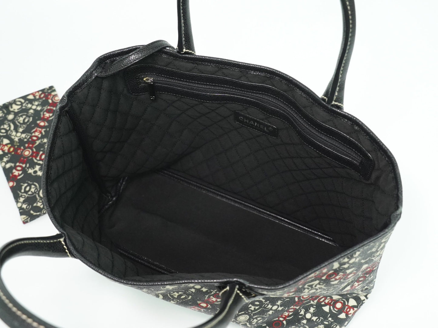 Chanel Optic Coco Tote Printed Coated Canvas with Caviar, MULTICOLOUR, CANVAS, Tote bag
