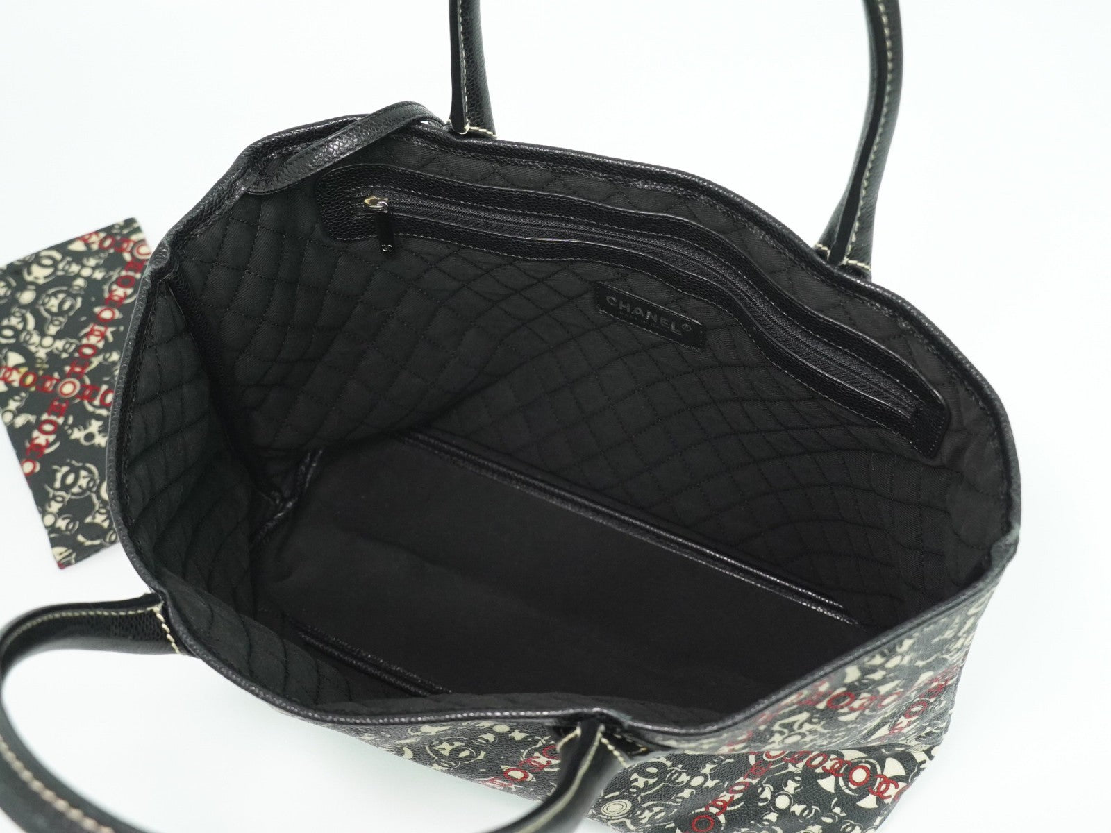 Chanel Optic Coco Tote Printed Coated Canvas with Caviar, MULTICOLOUR, CANVAS, Tote bag