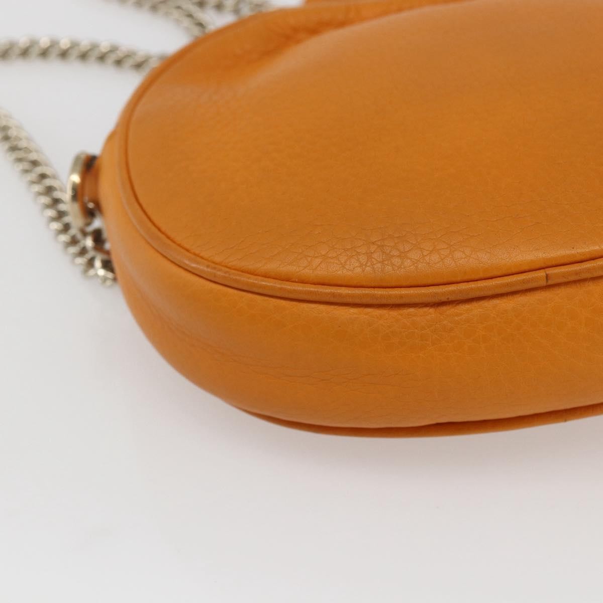Gucci Soho Chain Bag Leather, ORANGE, LEATHER, Shoulder bag