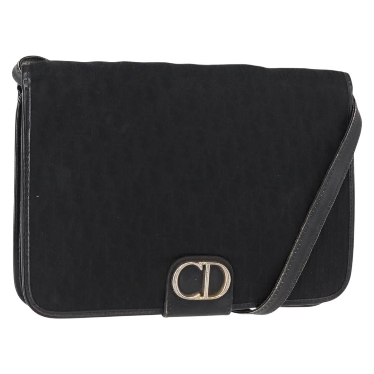 Christian Dior Vintage CD trotter Shoulder bag Canvas, BLACK, CANVAS, Shoulder bag
