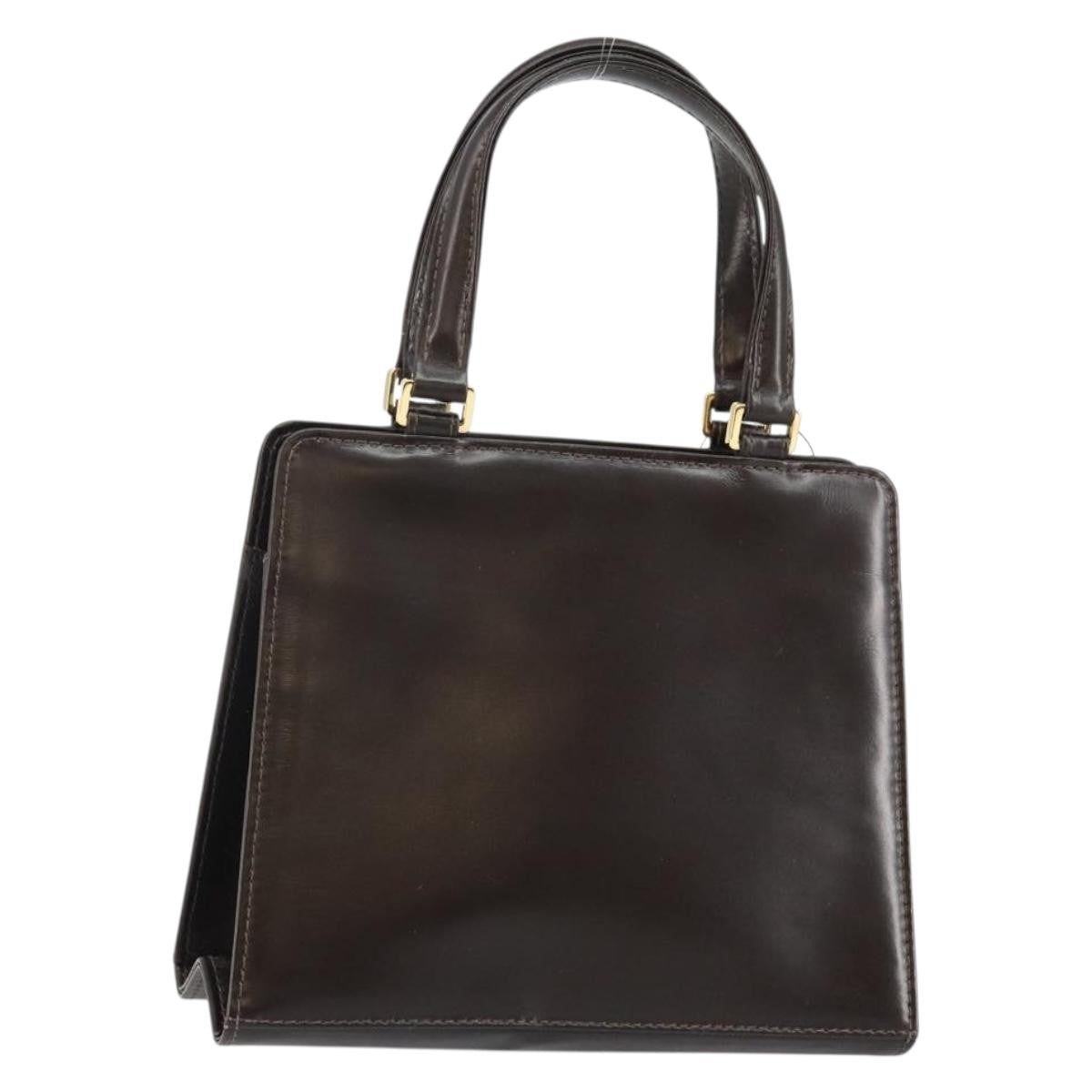 Fendi Vintage Top Handle Bag Leather, BROWN, LEATHER, Handbag