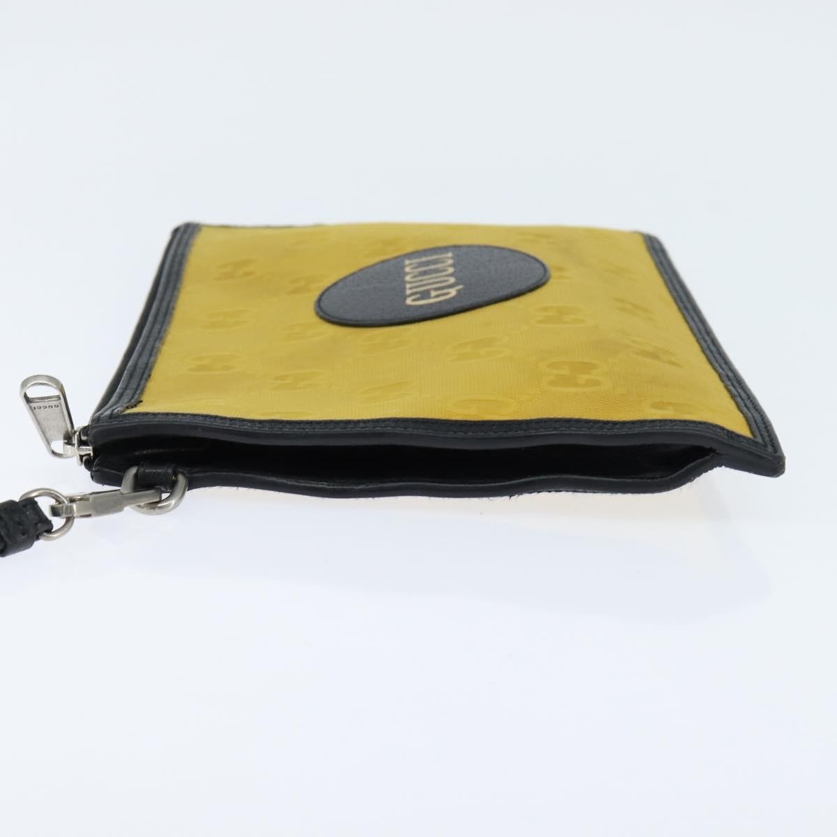 Gucci Off The Grid Zip Pouch GG Econyl, YELLOW, CANVAS, Clutche & pouche