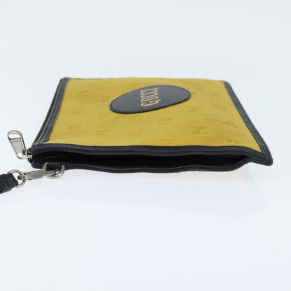 Gucci Off The Grid Zip Pouch GG Econyl, YELLOW, CANVAS, Clutche & pouche