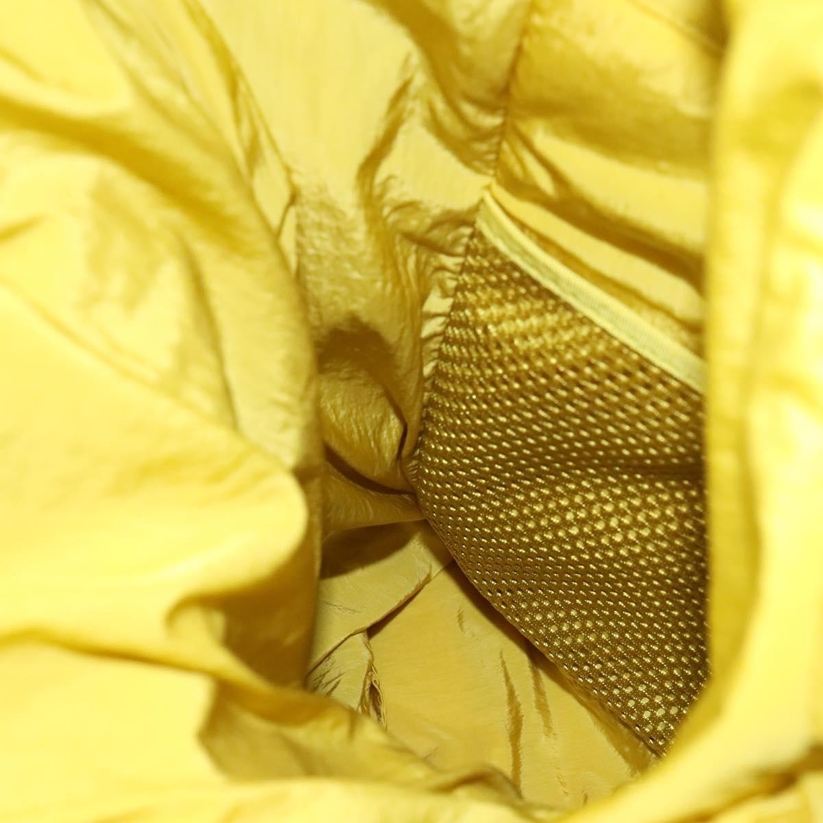Bottega Veneta Vintage Backpack Nylon, Yellow, Nylon, Backpack