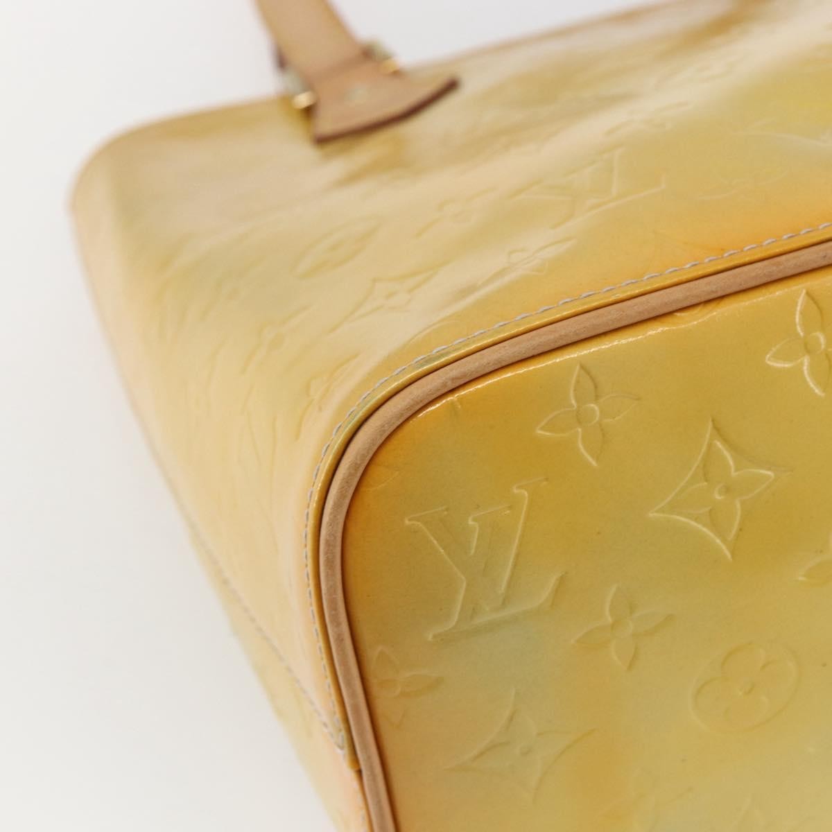 Louis Vuitton Houston Handbag Monogram Vernis, YELLOW, PATENT_LEATHER, Tote bag