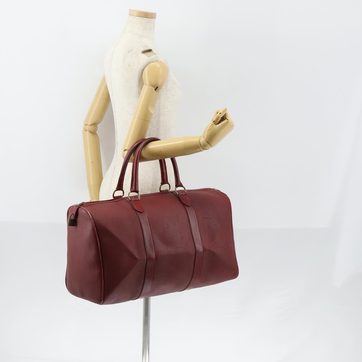Christian Dior Vintage Trotter Duffle Bag Diorissimo Canvas, RED, PVC, Travel bag