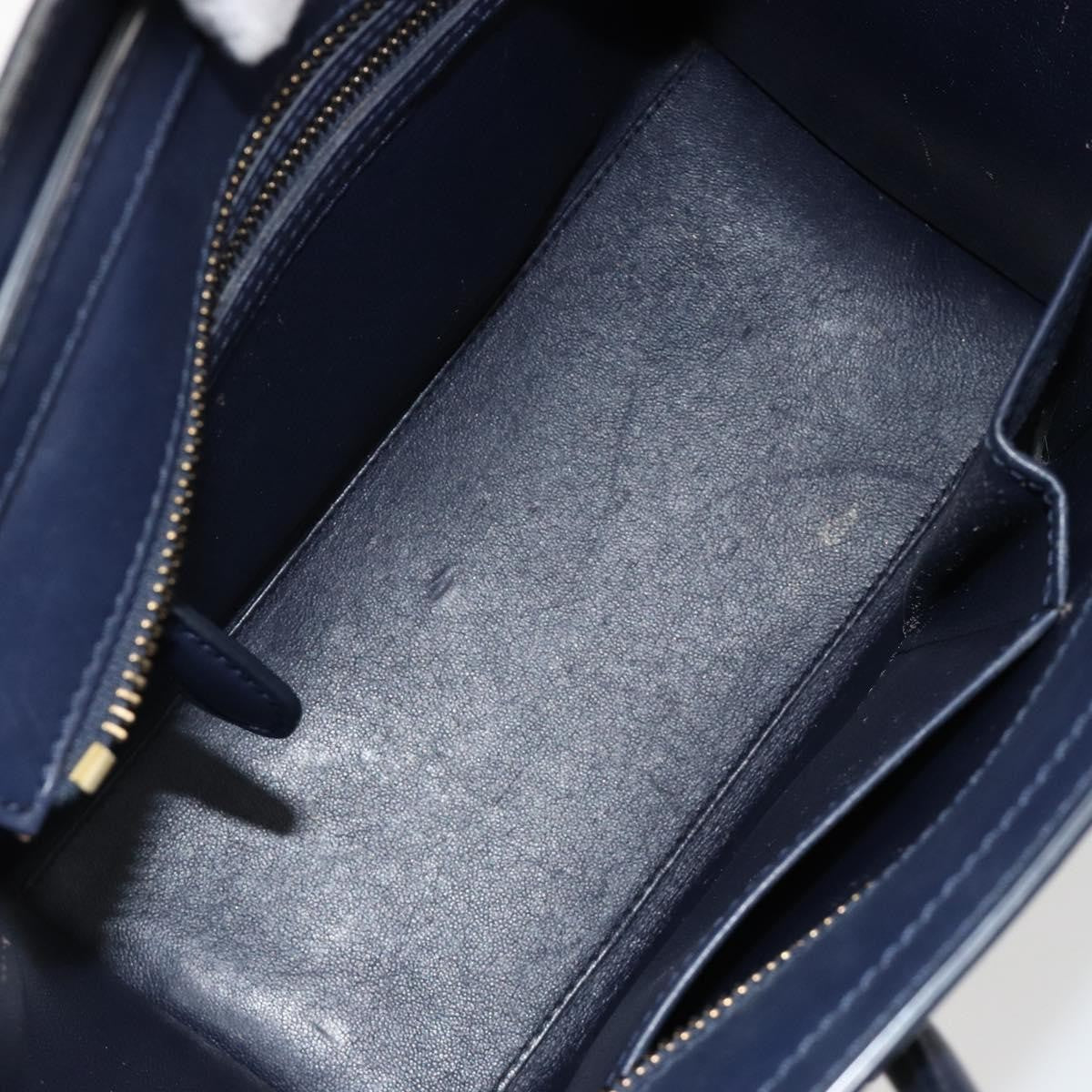 Celine Tricolor Luggage Bag Leather, Navy, Leather, Handbag