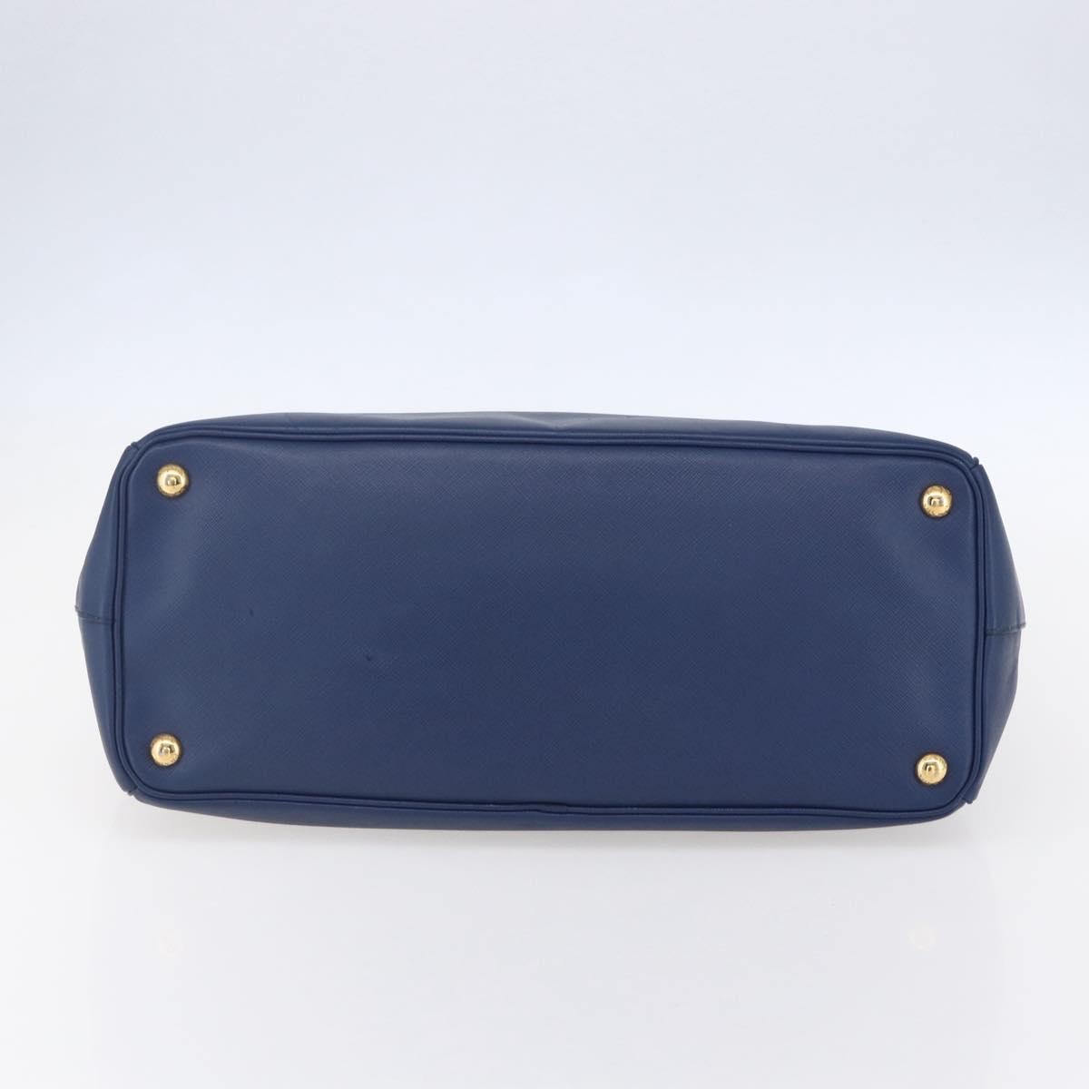 Prada Galleria Double Zip Tote Saffiano Leather, BLUE, LEATHER, Tote bag