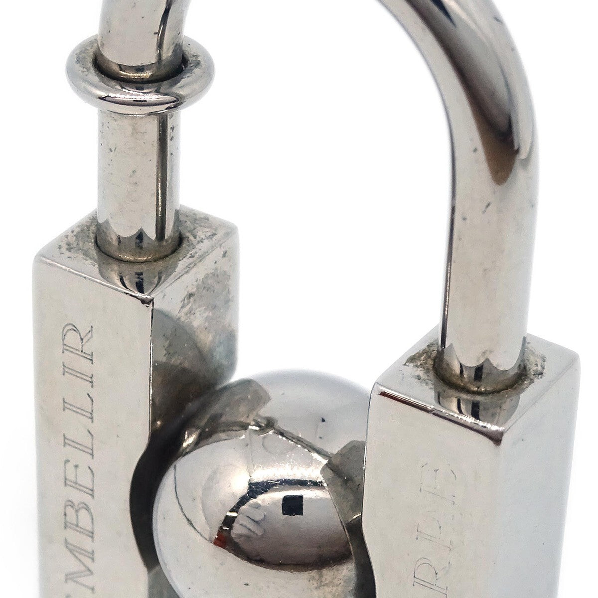 Hermes LHomme Peut Embellir La Terre Cadena Lock Charm Metal, SILVER, SILVER_PLATED, Charms and Keychains