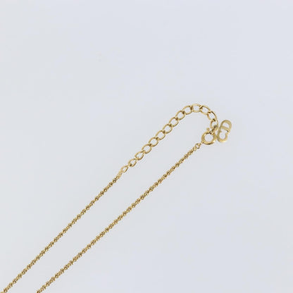 Christian Dior Vintage Logo Round Pendant Necklace Metal, GOLD, METAL, Necklace