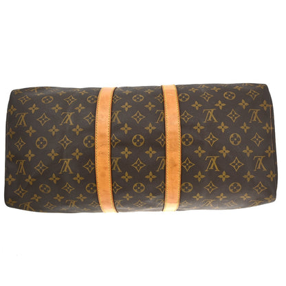 Louis Vuitton Keepall Bag Monogram Canvas, BROWN, CANVAS, Travel bag
