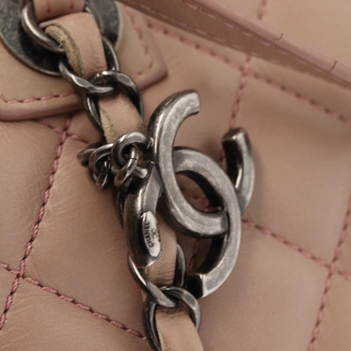 Chanel Easy Shopping Tote Quilted Calfskin, PINK, LEATHER, Tote bag
