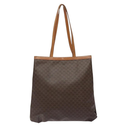 Celine Vintage Macadam Tote bag Canvas and Leather, BROWN, CANVAS, Tote bag