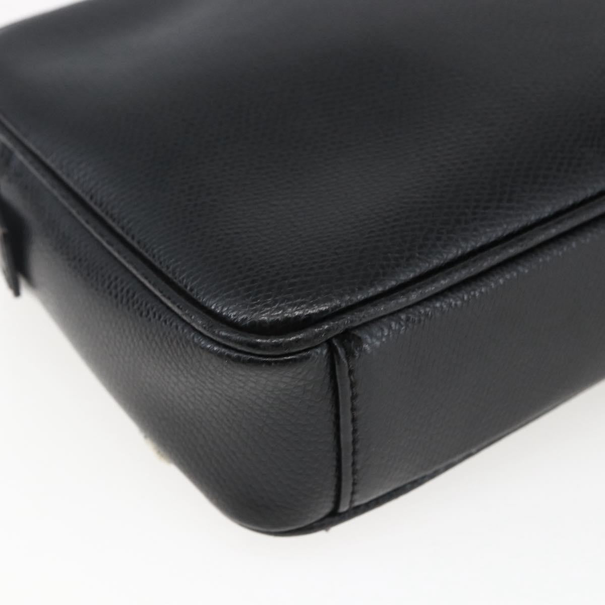 Salvatore Ferragamo Vintage clutch Bag Leather, BLACK, LEATHER, Clutche & pouche